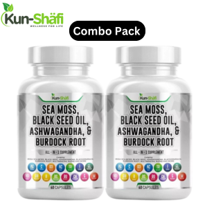 Sea Moss Capsules - Irish Sea Moss Advanced with Burdock Root, Bladderwrack, Muira Puama & Raw Sea Moss Powder – Immunity, Gut & Energy Support – Pack of 2 (120 Caps)