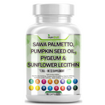 Load image into Gallery viewer, Saw Palmetto 10000mg Pumpkin Seed Oil 3000mg Pygeum 3000mg Sunflower Lecithin 3000mg Stinging Nettle Cranberry - Prostate Supplements for Men with Lycopene - 60 Caps
